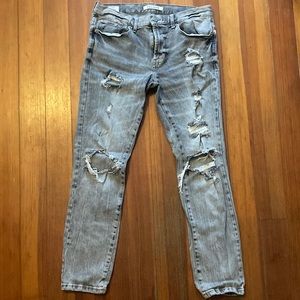 PACSUN gray ripped skinny jeans